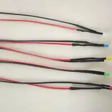 F3 3 мм цветные линзы Белого красного, зеленого, синего, желтого, оранжевого, 3 V 5 V 6 в, 12 В, 24 В постоянного тока, светодиодный светильник с 20 см провод для игрушка "сделай сам" x100pcs