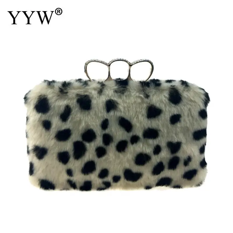 leopard fur purse