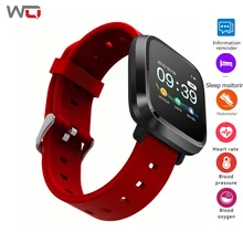 WQ Y8 смарт-браслет 1,3 дюймов Экран монитор сердечного ритма крови Давление измерение уровня кислорода в крови смс напоминание Фитнес браслет