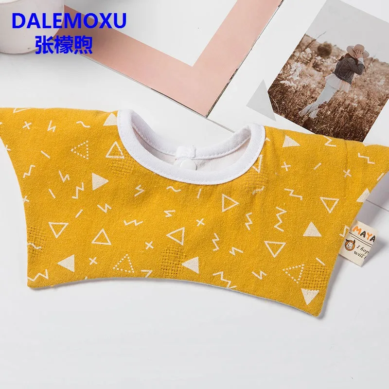 DALEMOXU детский нагрудник хлопок детские одежда для кормления нагрудник забота о кормлении для маленьких мальчиков шарф для девочки бандана детский слюнявчик фартуки для младенцев - Цвет: Цвет: желтый