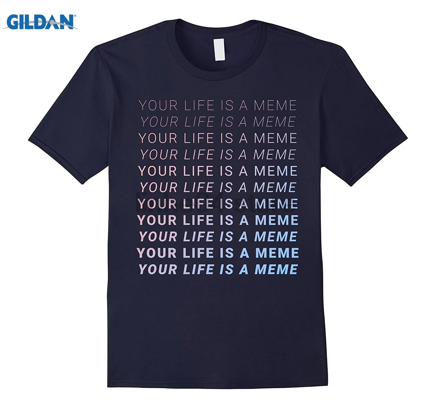 GILDAN ваша жизнь является Meme эстетической Vaporwave Футболка Интернет футболка