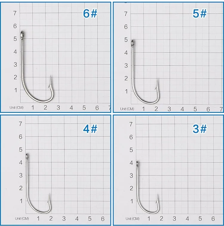 10 шт. острый крючок для рыбы из нержавеющей стали для соленой воды такелаж Щука/Crazy Charlie Fly Крючки для привязывания Размер 1 2 3 4 5 6 7 8 9 10