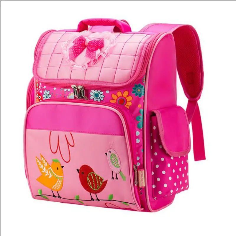 

2017 New Girl School Bags 3D Cute Bear Flower Pattern Waterproof Orthopedic Backpack Schoolbag