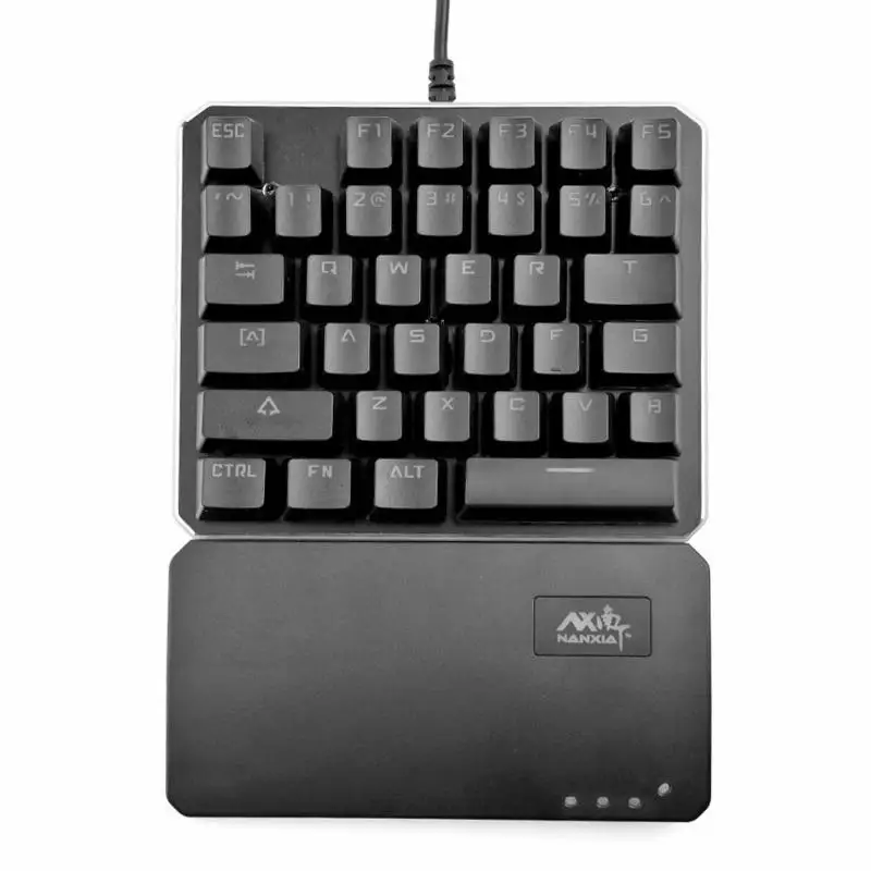 

K6 Single Hand Mechanical Keyboard Wired 7 Color Backlight 35 Keys Keypad