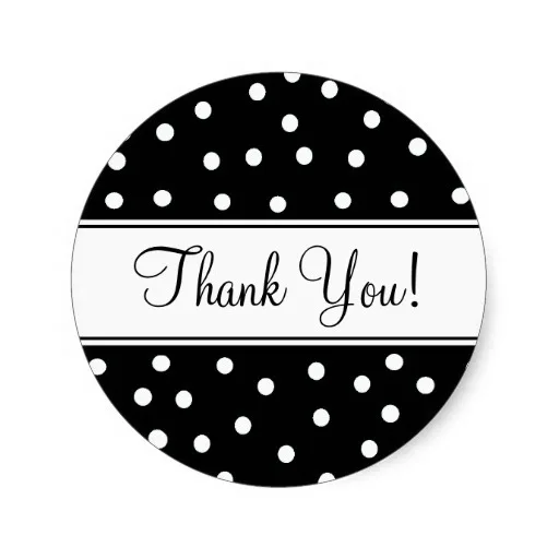 

3.8cm Black and White Polka Dots Classic Round Sticker
