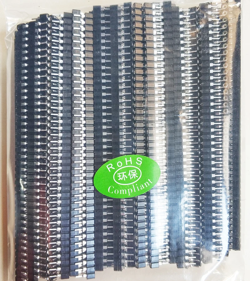 10 stücke 2,54mm L7,43mm Runde Weibliche Header Buchse Einreihige RA 1x40Pin Horizontale SMT Gold Runde Loch Buchse 0,1 "Loch Männlichen Pin – Detail 3