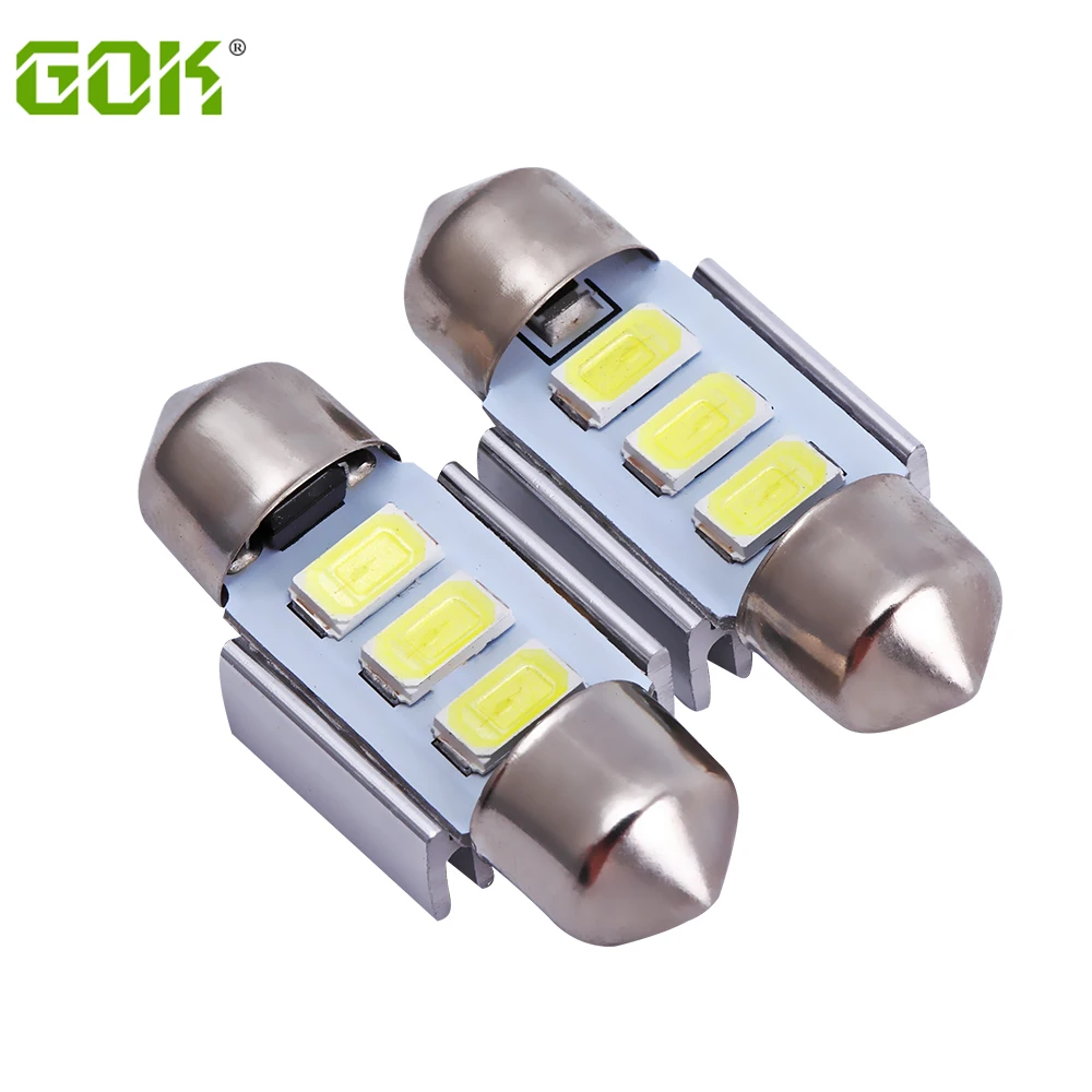 2pcs/lot festoon 31mm led Dome Festoon 3SMD 5630 5730 LED CANBUS Car Interior Reading License plate light No Error white | Автомобили и
