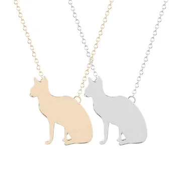 

2017 New fashion cute Sphynx Cat Pendant Necklace pet Lover choker Necklaces for Women girls beautiful Gift jewelry