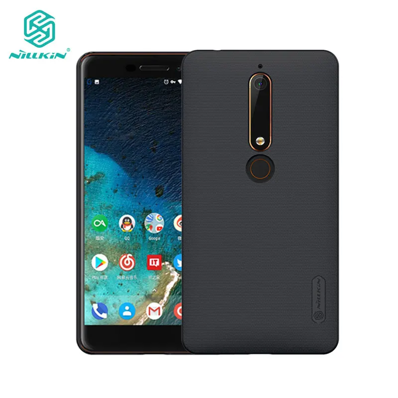 

sFor Nokia 6 2018 Case For Nokia 6 2018 Cover 6.1 Nillkin Frosted Shield Hard Back Cover Case Gift Phone Holder