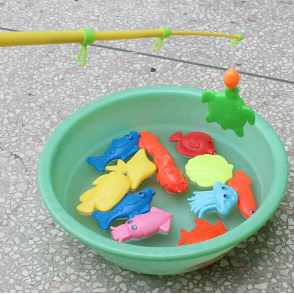 3 шт./лот забавная Магнитная рыболовная игрушка пластиковые рыбки для детей развивающие игрушки для детская игра в рыбалку случайный стиль