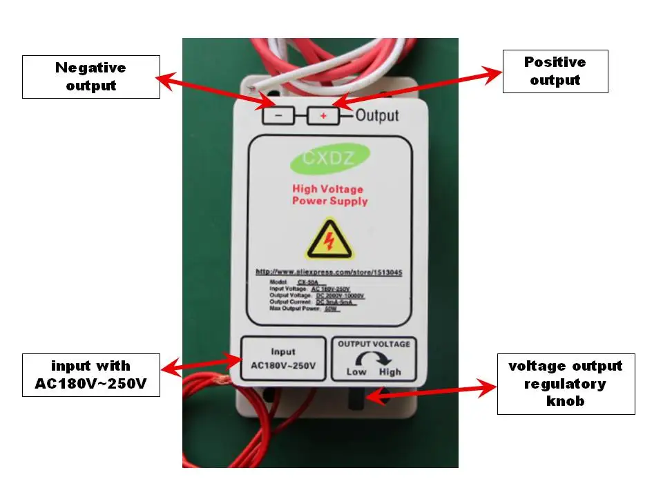 Высоковольтная поставка с выходом 2-10кв для очистителей воздуха, ионизатор воздуха, очиститель дыма масла