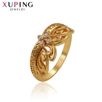 

Xuping European Style for Women Wedding Rings New Arrival Plant Shaped Trendy Synthetic Cubic Zirconia Jewelry Gifts 15975