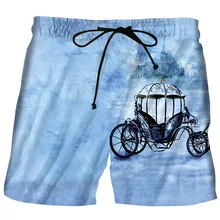 Модные летние повседневные шорты мужские пляжные плавки 3D аниме тыквы с принтом машины Бермуды Quick Dry Drawstring фитнес бордшорты 6XL