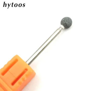

HYTOOS Green Corundum Ball Nail Drill Bit 3/32"Rotary Ceramic Stone Burr Manicure Bits Electric Drill Accessory Nail Mills Tool