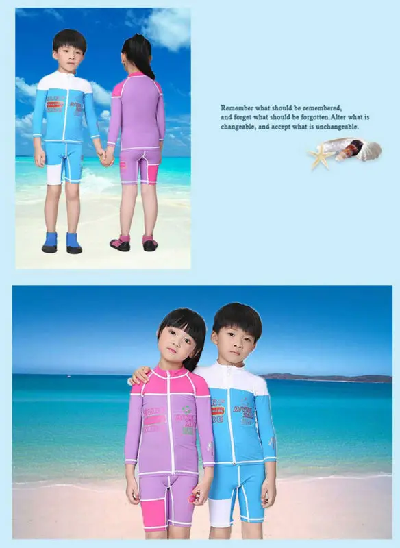 Новинка; Детские гидрокостюмы для подводного плавания с длинными рукавами; костюм для плавания и дайвинга; раздельный купальник; одежда для защиты от солнца;