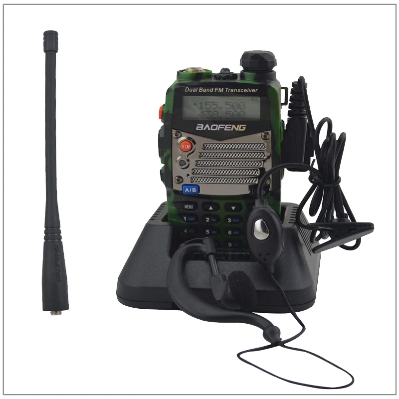 Камуфляж baofeng Радио dualband радио UV-5RA+ walkie talkie двойной дисплей 136-174/400-520 МГц с бесплатным наушником BF-UV5RA