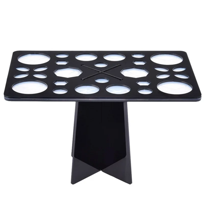  26/28 Holes Makeup Brush Holder Organizer Eyeshadow Eyelashes Brush Drying Rack Base Stand Cosmetic