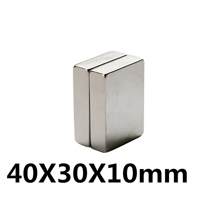 

1pcs N35 Rectangular magnet f 40mm x 30mm x 10mm Super Strong Neodymium magnet 40*30*10 mm NdFeB magnet 40x30x10
