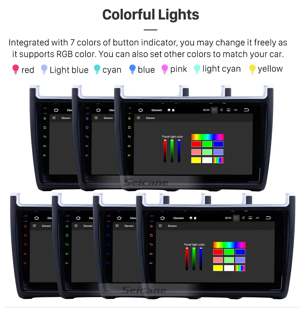 Best Seicane GPS Navigation Car Radio For 2012 2013 2014 2015 VW Volkswagen POLO Android 8.1/8.0 9"Touchscreen Multimedia Player 17
