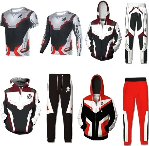

2019 Movie Avengers Endgame Quantum Realm Sweatshirt Jacket Advanced Tech Hoodie Cosplay Costumes superhero Iron Man Hoodies