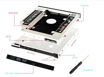 

12.7mm SATA HDD SSD Hard Drive Disk Caddy/Bracket for Clevo M730T M731T M735T M740T M741T M745T M746T M740TU M741TU M745TU