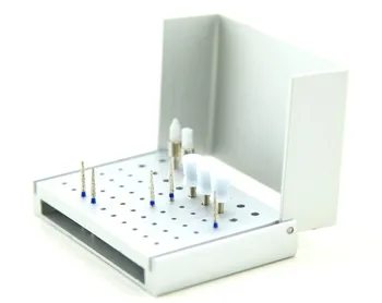 

1Pc 58 holes Autoclavable High Speed Dental Burs Holder Dental Bur polishing brush cup Block Dental Burs Storage Box
