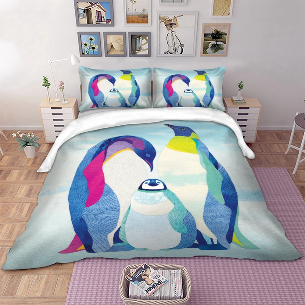 Skiing Penguins On Snowboards Winter Sports Themed Pattern Fun
