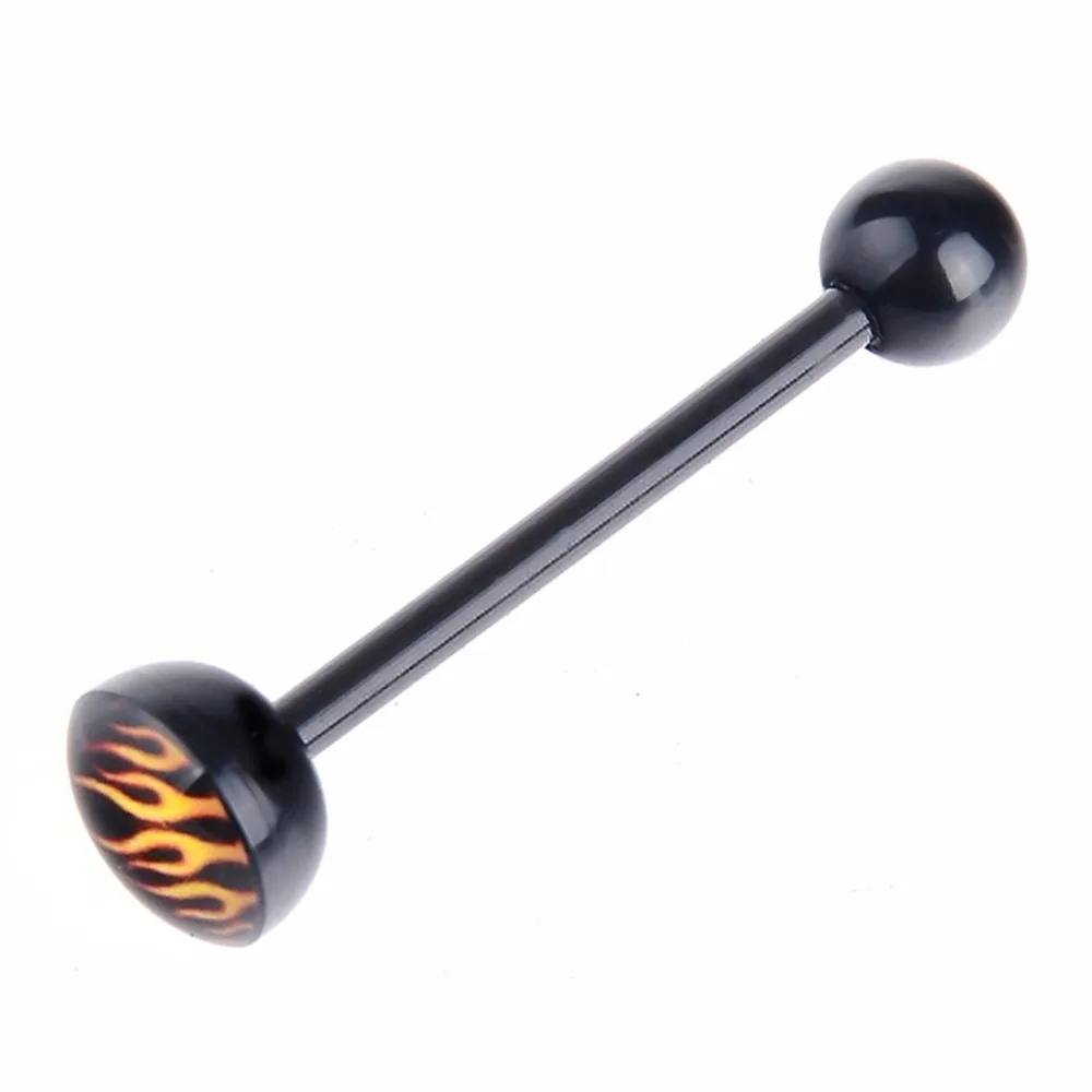 

New Fashion Tongue Labret Ring Noctilucent Stainless Steel Nipple Bar Rings Barbell Body Piercing Jewelry Accessories