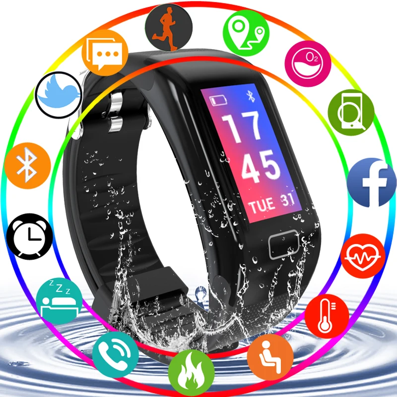 Pulsera Интеллектуальный умный Браслет цветной экран кровяное давление монитор