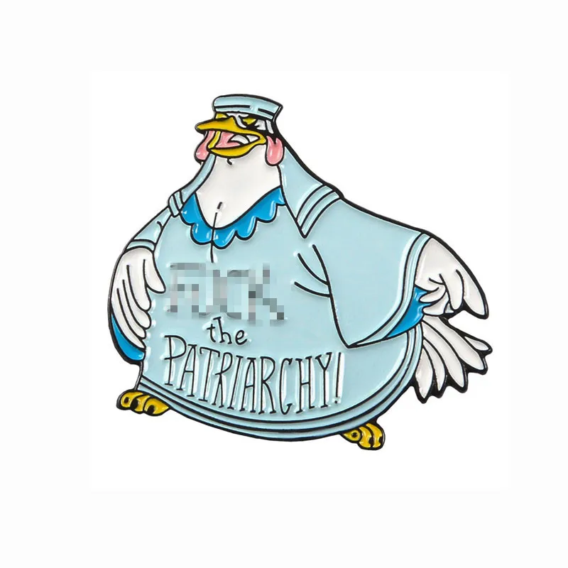 

Wearing Blue Judge Robe Metal Enamel Brooch Fxxk The Patriarchy Gender Equality Badge Pin Creative Trendy Costume Jewelry Gift