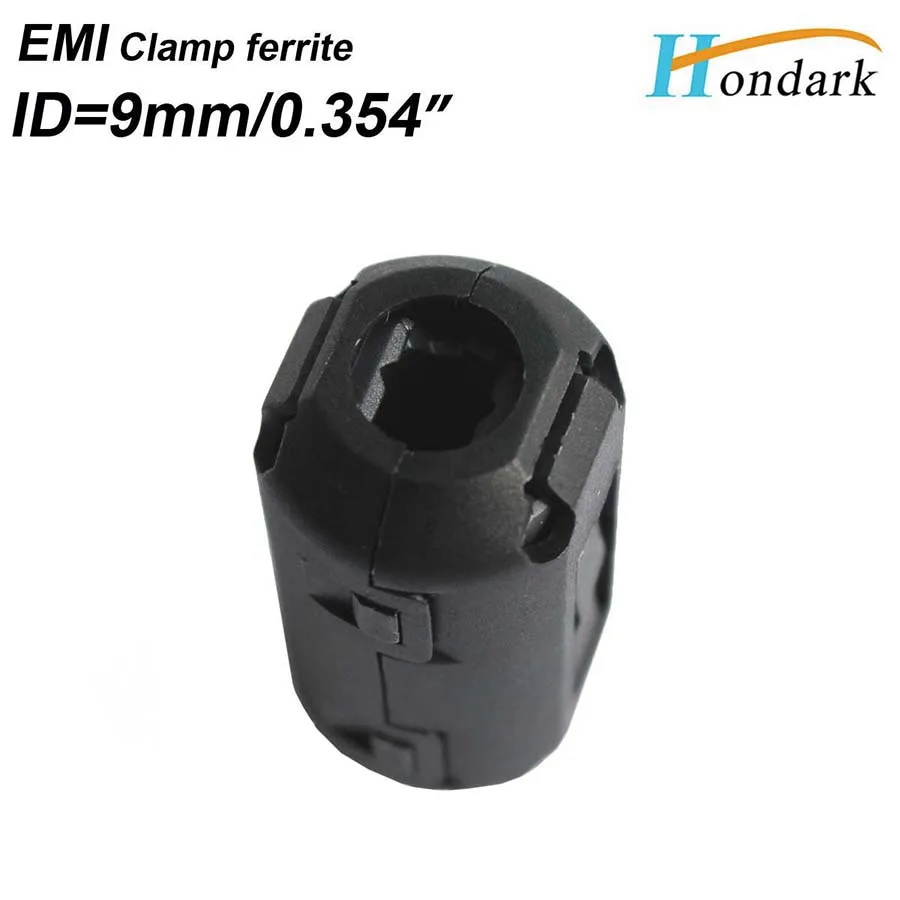 Внутренний 9 мм 0,35 ''черный зажим EMI фильтр ферритовый зажим для шариков RF Дроссельный ферритовый кабель провод шум отмена Ферритовое кольцо, 150 шт./лот