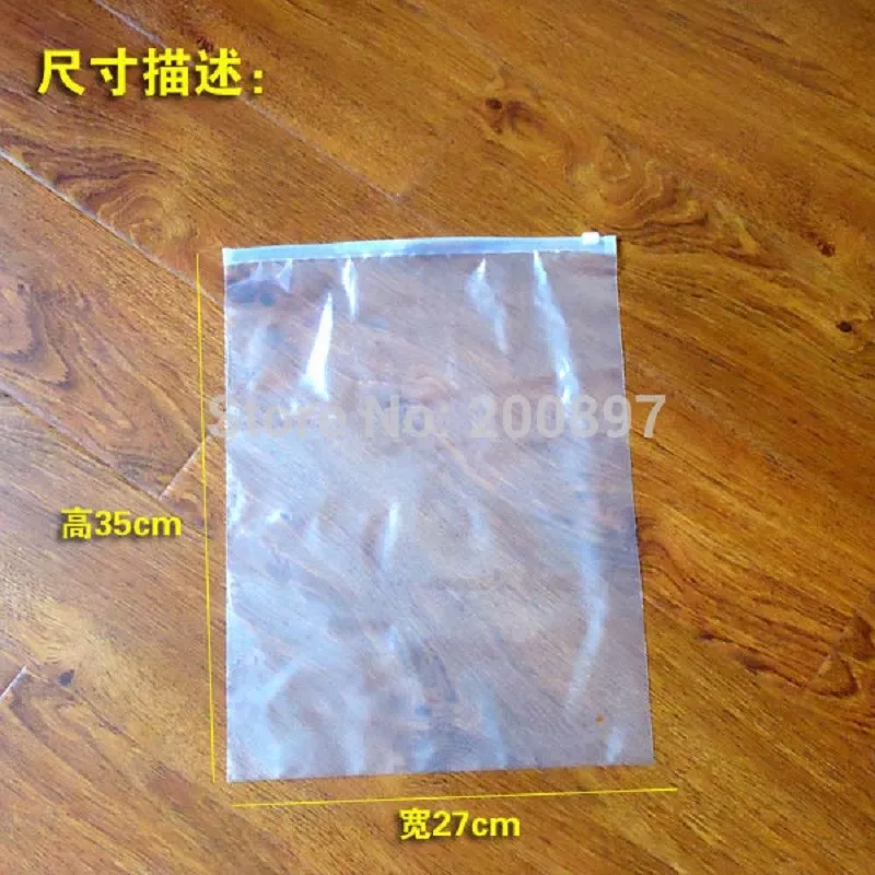 Высокое качество ПЭ пластиковые влагостойкие молнии Топ 35*27 см джинсы сумки для хранения пакет сумки 100 штук в партии