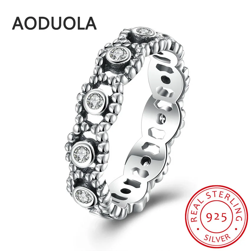 925 Sterling Silver Ring Her Majesty white CZ Women's Rings for Ladies and Girls Finger Lover wedding Gift | Украшения и