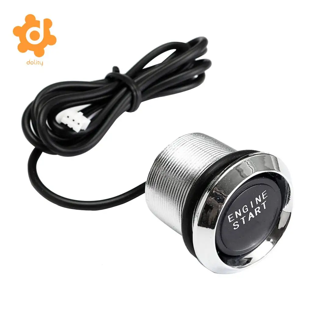 12V Blue LED Keyless Engine Start Push Button Switch Ignition Starter Kits