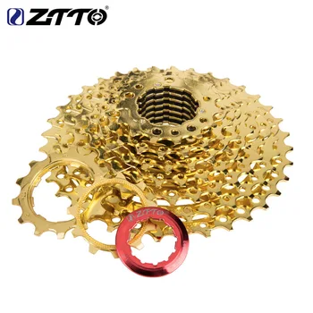 

ZTTO 9S 11- 40T Gold Cassette 9 Speed Wide Ratio Golden Durable Freewheel for MTB Bike Bicycle Accessories