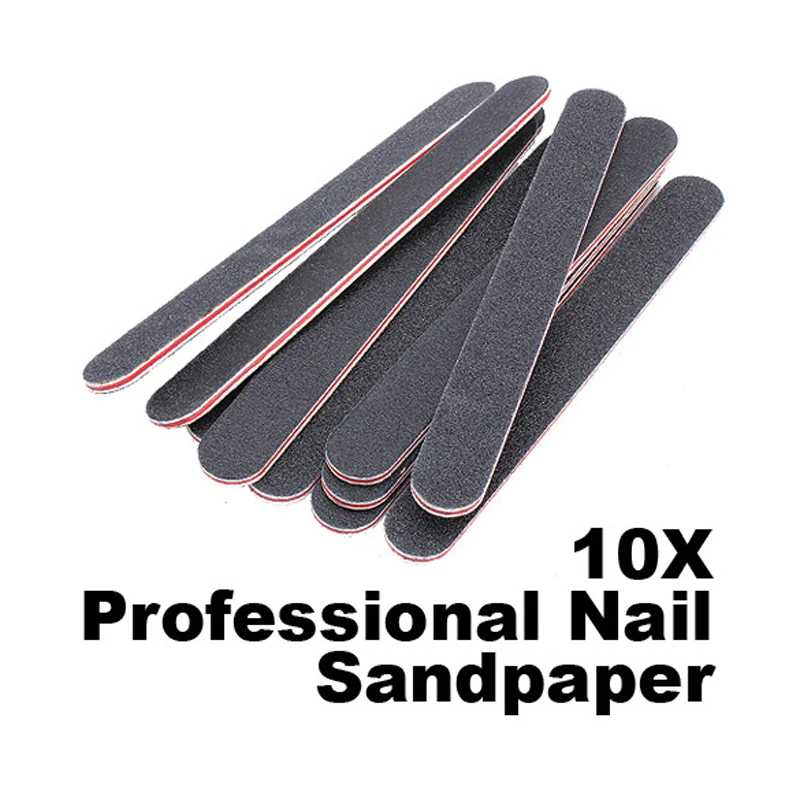 Buy 10 pcs Professional Thick Sandpaper Nail Files