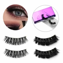 1 пара 3D полная полоса чистая норка магнитные накладные ресницы Двойные магнитные без клея ресницы Макияж Расширение инструменты maquiagem