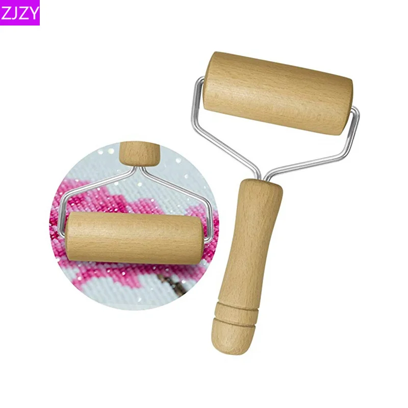 

ZJZY 5D Diamond Painting Tool Wooden Roller 3D DIY Rhinestone Embroidery Cross Stitch Painting Tool For Tightly Paste Flat LY752
