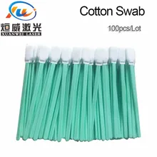 100pcs/pack NonWoven Cotton Swabs Dust-free Anti-static Cleaning Q-tips For Fiber Laser Machine Focus Lens Protection Windows