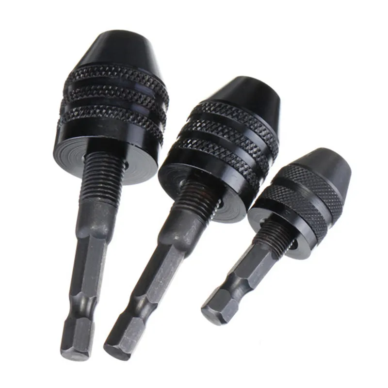 

DANIU 1pc 0.3-3.6/0.3-6.5/0.6-8mm Keyless Drill Chuck 1/4 Inch Hex Shank Quick Change Adapter Converter