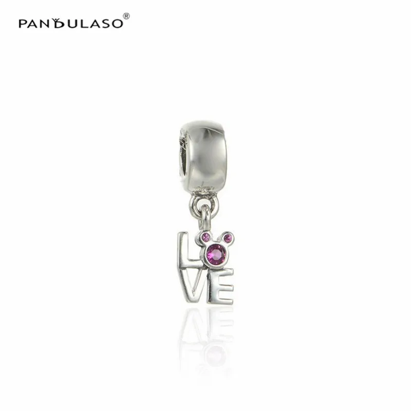 

Pandulaso Mouse Shape Letter Love Crystal Beads for Jewelry Making Fit Charms Bracelets for Women Fashion Silver 925 DIY Jewelry