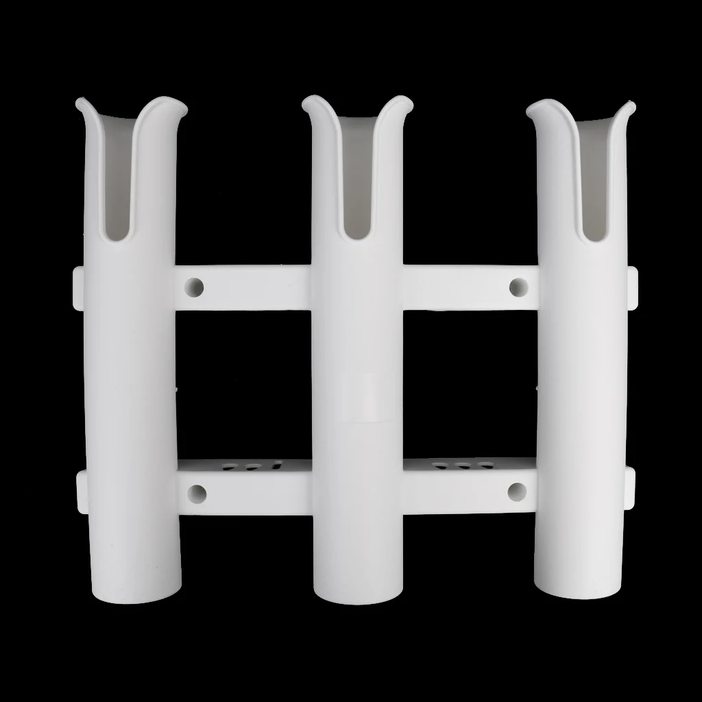 Marine Canoe Kayak Boat Fishing PP 3 Pole Rod Holder Tube Mount Bracket Rack Pliers Storage for Water Sport Rowing Boat Access