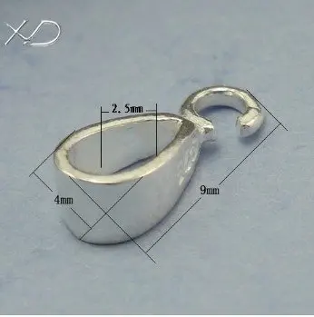 

925 silver jewelry!10 pcs solid sterling silver pendant bail 4*9 mm.silver 925 jewerly findings!Free shipping!