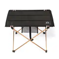 Lightweight Aluminium Alloy Portable Folding Table for Camping Outdoor Activties Foldable Picnic Barbecue Desk L56*W42*H37cm