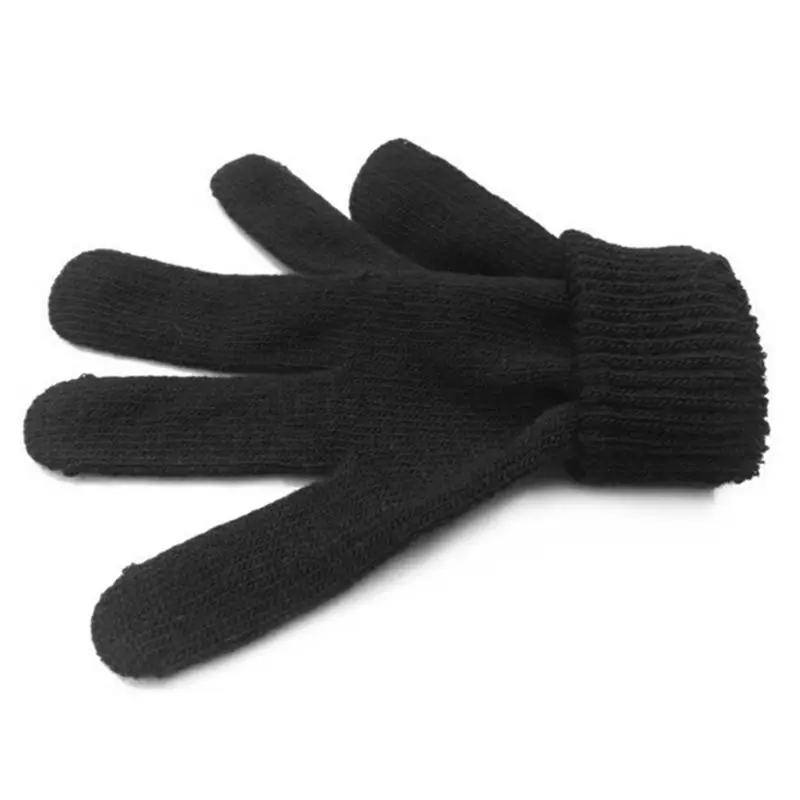 12 пар черная магия перчатки взрослые дети дамы и Для мужчин полный пять пальцами эластичные зимние теплые вязаные одноцветное Цвет один