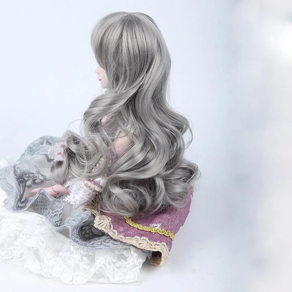 Bybrana модный стиль 1/3 1/4 Bjd волосы высокая температура длинные вьющиеся коричневато-черный Bjd парик MSD SD для BJD куклы