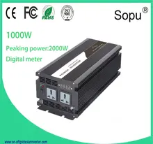 FREE SHIPPING 1000W SOLAR SYSTEM INVERTER DC12V 24V 48V TO AC 220V 110V PURE SINE WAVE OUTPUT Wind/Car/ Power Converter/CABLE