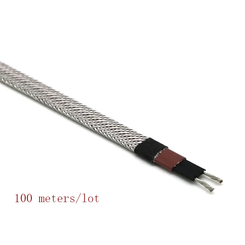 

100 meters Metal braid wrapped anti-explosive self-regulating pipe heat trace heater tape