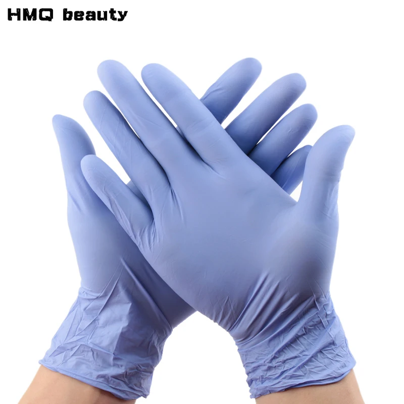 

5 Pairs Blue Rubber Waterproof Elastic Finger Gloves Anti Static Latex Gloves Eyelash Extension Make Up Tool Accessories