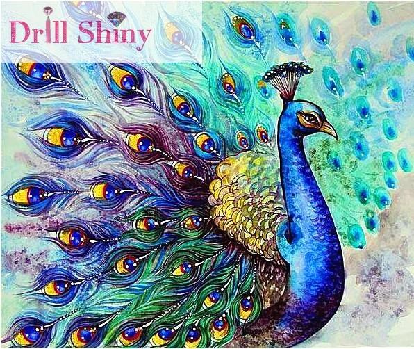 

CNA 5D DIY Diamond Painting Animal Peacock Painting Full Square Mosaic Diamond Painting 3D Cross Stitch Embroidery Needlework